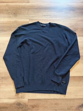 Sun Day Red 3D Knit Perfromance Crew Sweater Men's Large Black EcoVero Stretch
